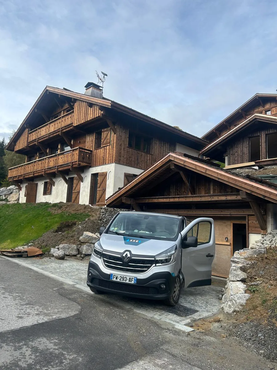 Chalet en chantier en Haute-Savoie